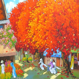 Duong Ngoc Son , vietnam artist , vietnam art , vietnam paintings , selling paintings , Summer