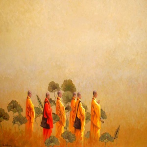 Minh Long , vietnam artist , vietnam painting , vietnamese art , sold , pilgrimage
