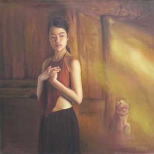 Nguyen Quoc Dung , vietnam artist , vietnam painting , vietnam art , vietnamese paintings , lady