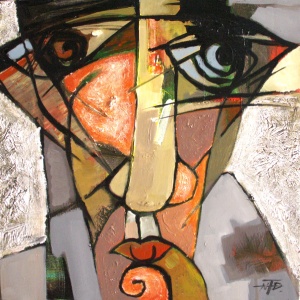 Nguyen Thien Duc , Self Portrait , portrait painting