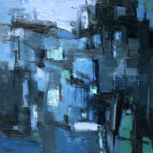 Pham An Hai , vietnam painting , vietnam artist , vietnam art , selling , night , abstract painting