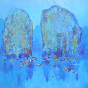 The Khanh , vietnam artist , vietnam painting , vietnam art , vietnamese paintings , Ha Long Bay