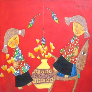 Ton That Bang , vietnam art , vietnam artist , vietnam painting , childhood