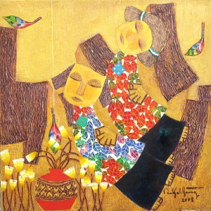 Ton That Bang , vietnam art , vietnam artist , vietnam painting , childhood