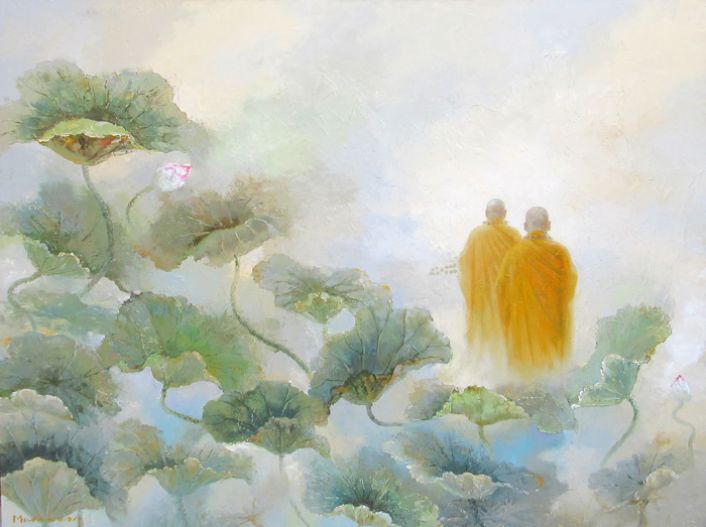 Meditation from Impressionist style of Minh Long' Art